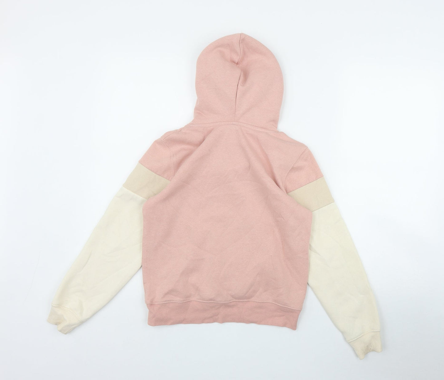 H&HM Girls Pink Colourblock Cotton Pullover Hoodie Size 10-11 Years  Pullover - 'California'