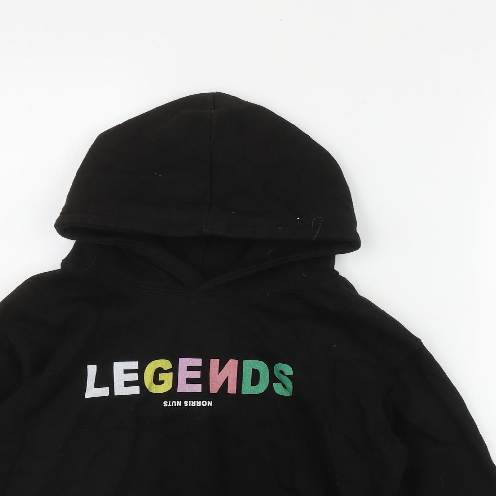 JustHoods Girls Black  Cotton Pullover Hoodie Size 9-10 Years  Pullover - 'Legends'