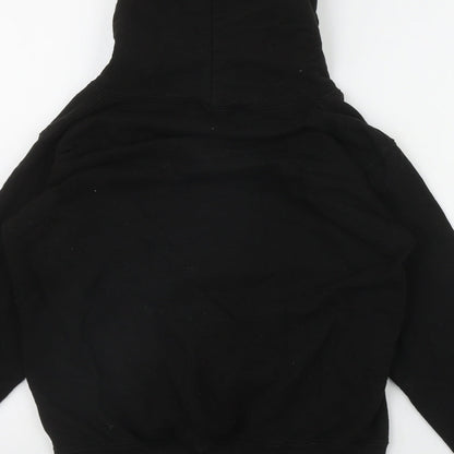 Awdis Boys Black  Cotton Pullover Hoodie Size 9-10 Years  Pullover