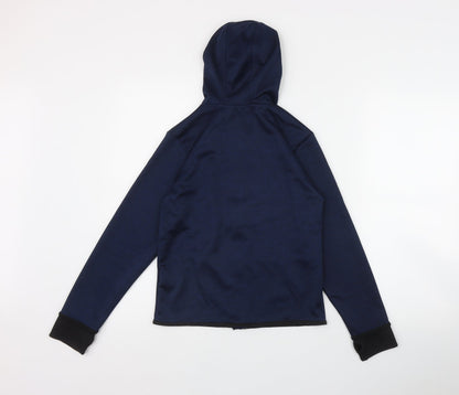 Urban Outlaws Boys Blue  Polyester Full Zip Hoodie Size 9-10 Years  Zip