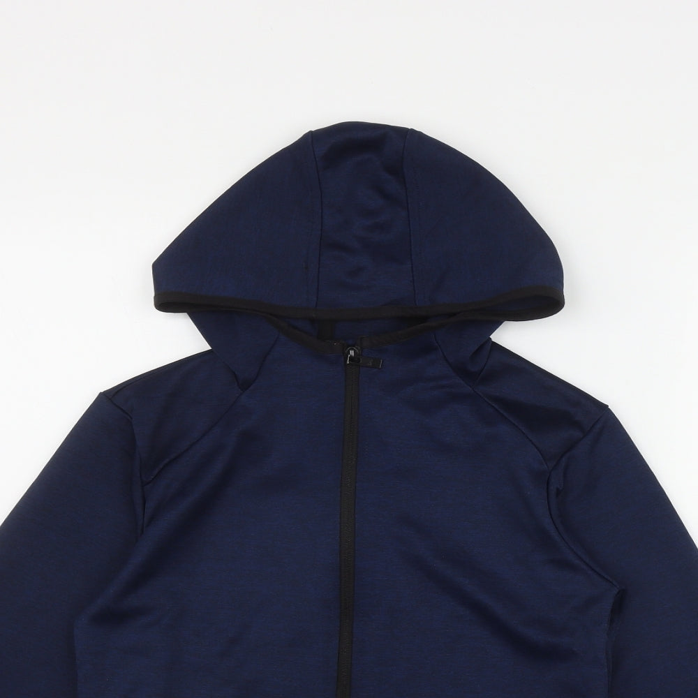 Urban Outlaws Boys Blue  Polyester Full Zip Hoodie Size 9-10 Years  Zip
