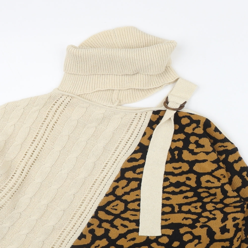 Womens UK Size S Preworn Beige Pullover Jumper