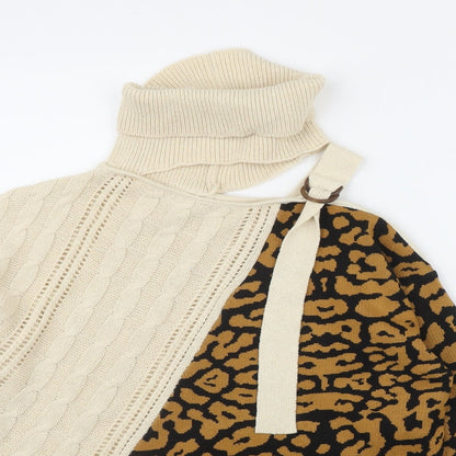 Womens UK Size S Preworn Beige Pullover Jumper