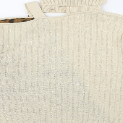 Womens UK Size S Preworn Beige Pullover Jumper