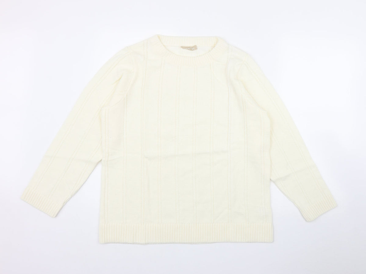 Womens UK Size 14 Daxon Ivory Pullover Jumper