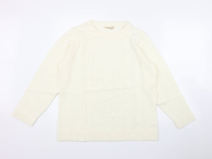 Womens UK Size 14 Daxon Ivory Pullover Jumper