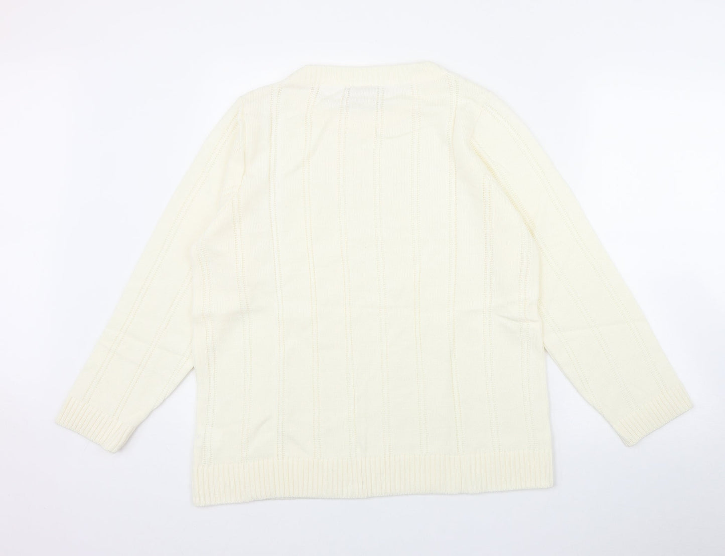 Womens UK Size 14 Daxon Ivory Pullover Jumper