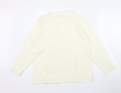 Womens UK Size 14 Daxon Ivory Pullover Jumper