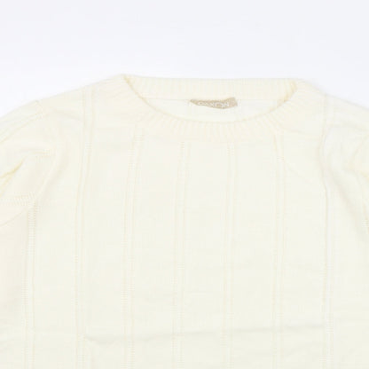 Womens UK Size 14 Daxon Ivory Pullover Jumper