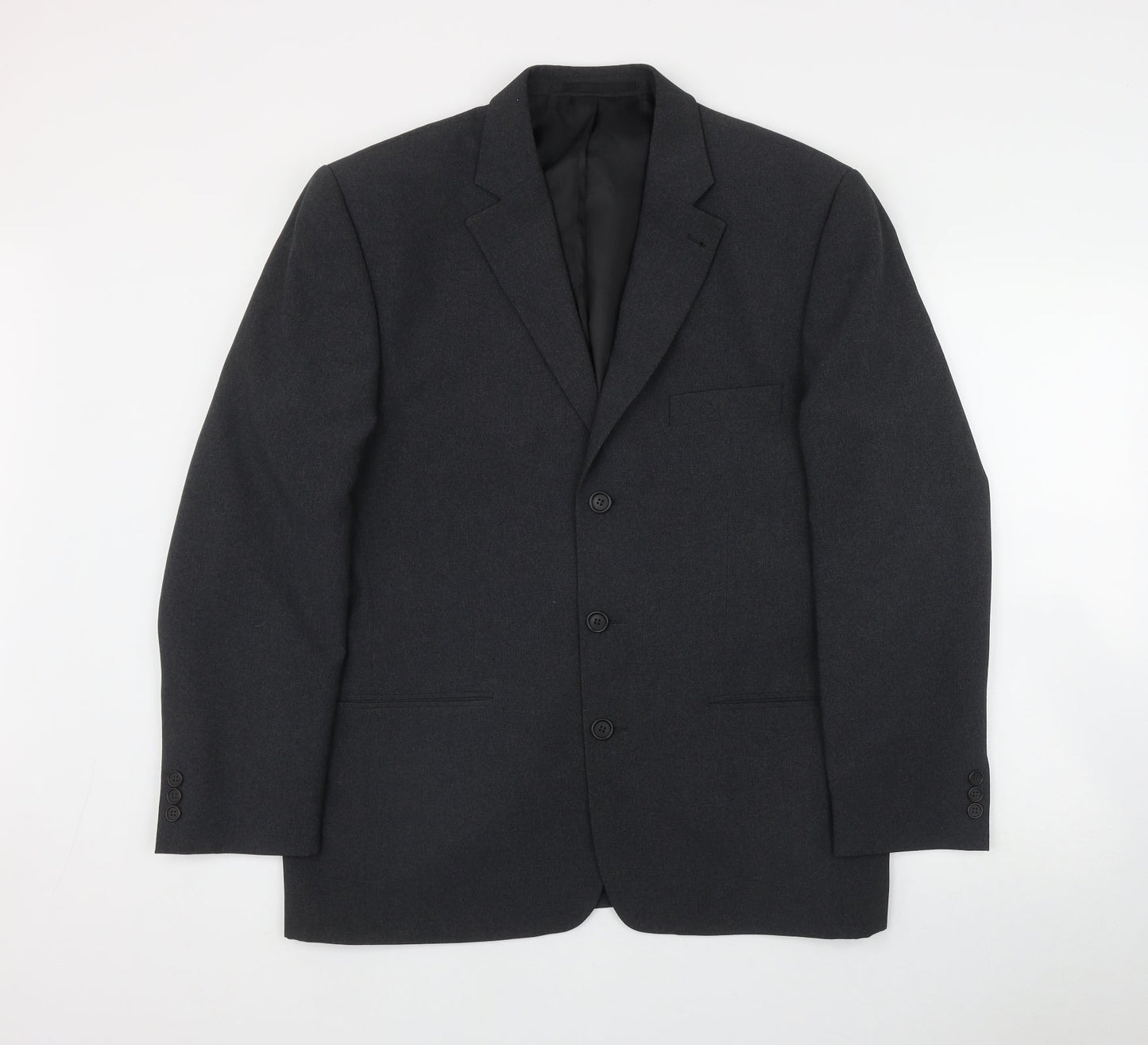 George Mens Grey  Polyester Jacket Suit Jacket Size 40