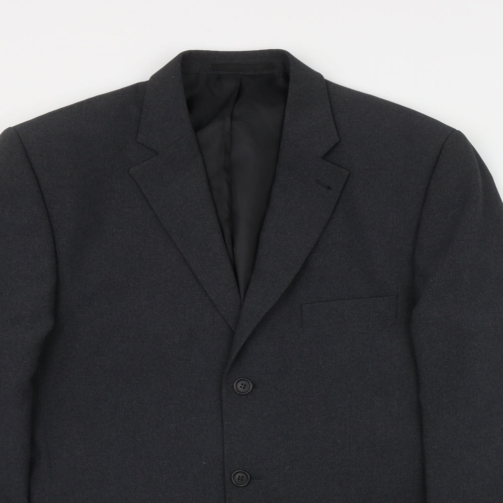 George Mens Grey  Polyester Jacket Suit Jacket Size 40