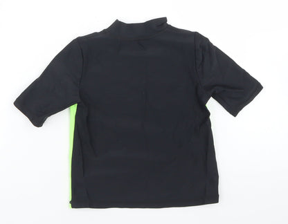 TU Boys Black Colourblock Polyamide Basic T-Shirt Size 4 Years Mock Neck  - EPIC, Rasher Vest