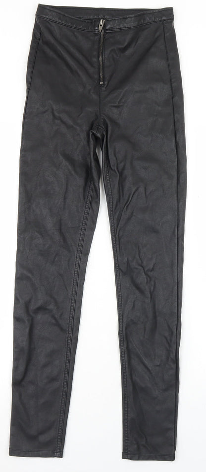 Womens UK Size 8 Divided Regular Fit  Black Trousers