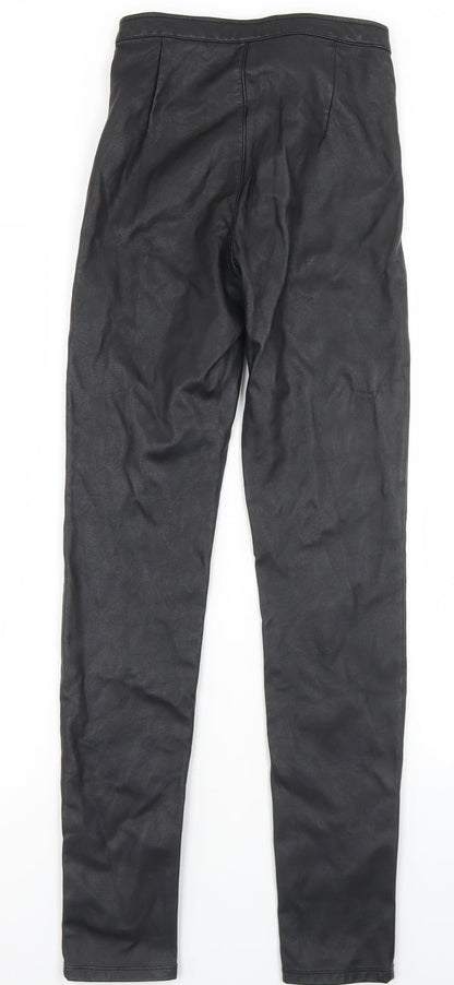 Womens UK Size 8 Divided Regular Fit  Black Trousers