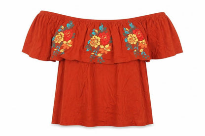 Womens UK Size 8 Atmosphere Brown Basic Blouse
