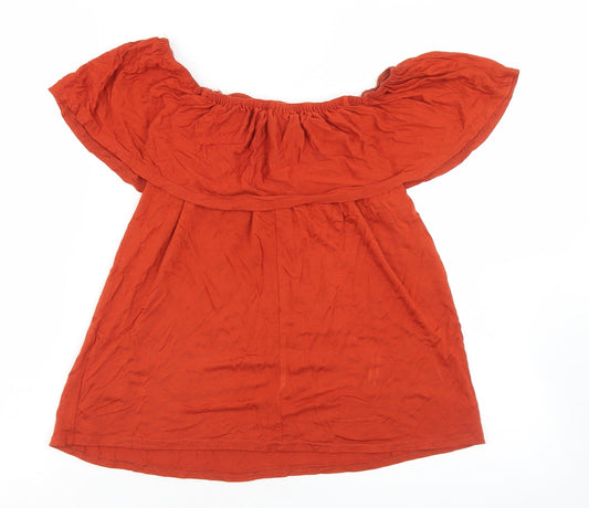 Womens UK Size 8 Atmosphere Brown Basic Blouse