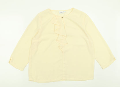 Womens UK Size L Saint Tropez Clothing Ivory Basic Blouse