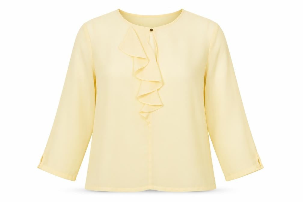 Womens UK Size L Saint Tropez Clothing Ivory Basic Blouse