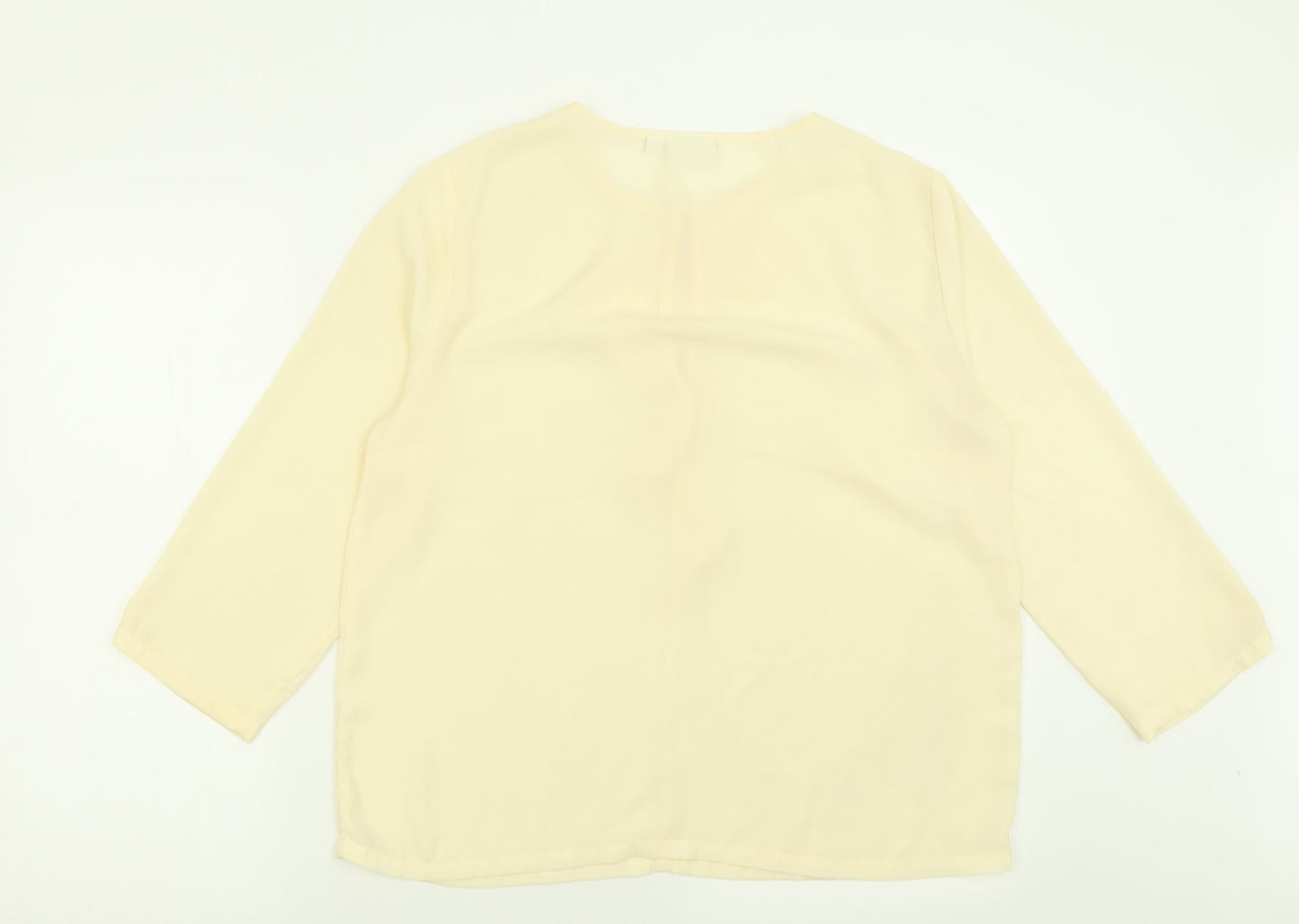 Womens UK Size L Saint Tropez Clothing Ivory Basic Blouse