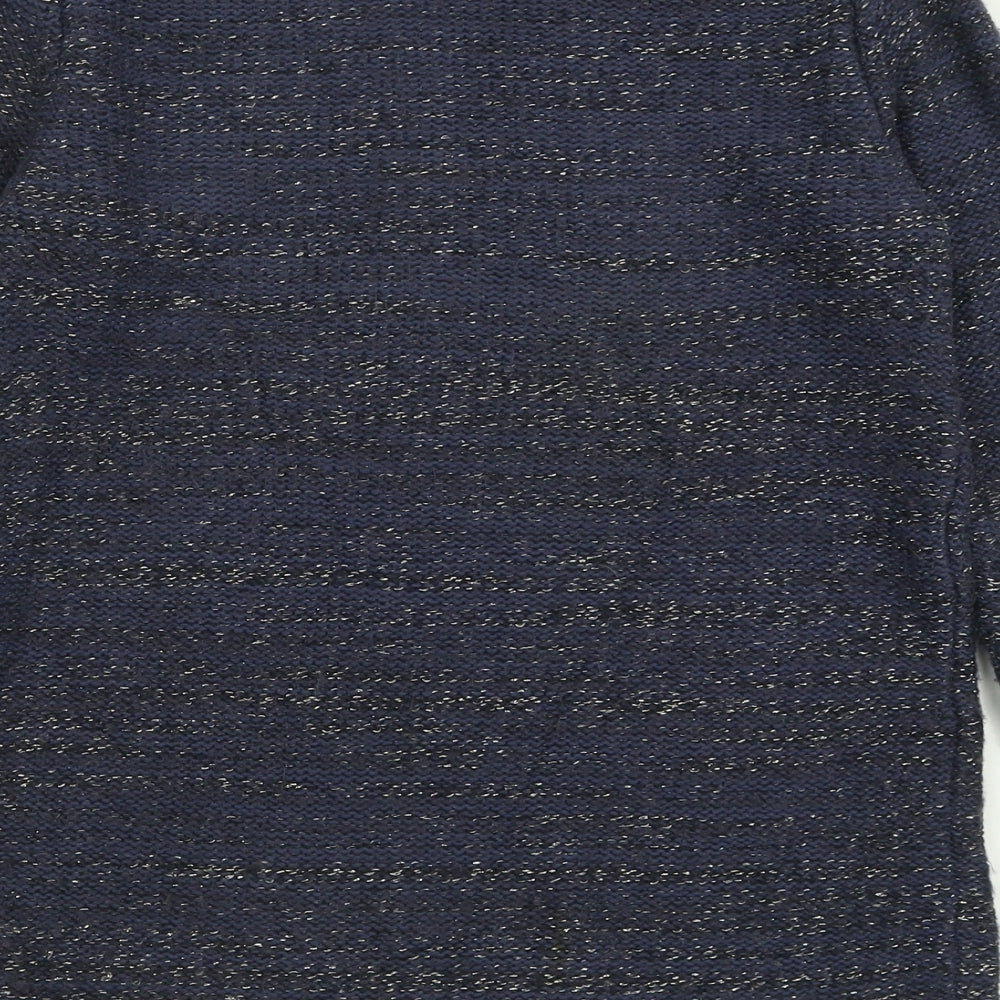 Gap Womens Blue V-Neck  Cotton Pullover Jumper Size S
