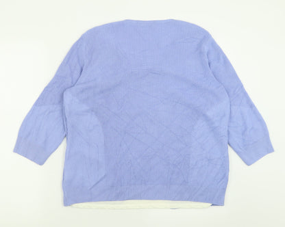 Womens UK Size 16 Per Una Purple Pullover Jumper