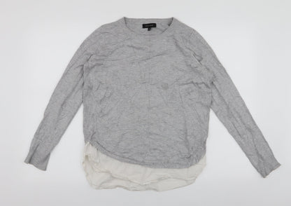 Womens UK Size 10 New Look Grey Henley Jumper