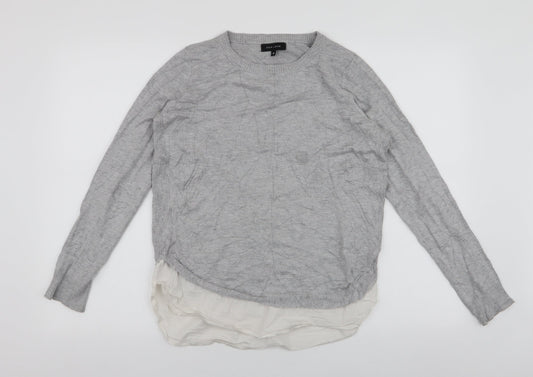 Womens UK Size 10 New Look Grey Henley Jumper