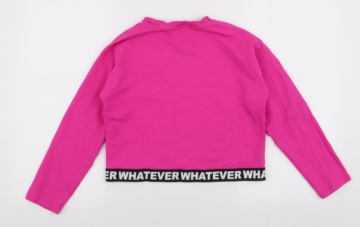 Funky Rocks Girls Pink  100% Cotton Pullover Sweatshirt Size 11-12 Years  Pullover - I don't care
