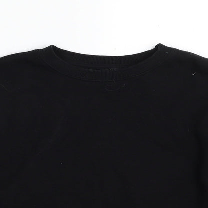 New Look Girls Black  Cotton Pullover Sweatshirt Size 12-13 Years  Pullover - Cropped