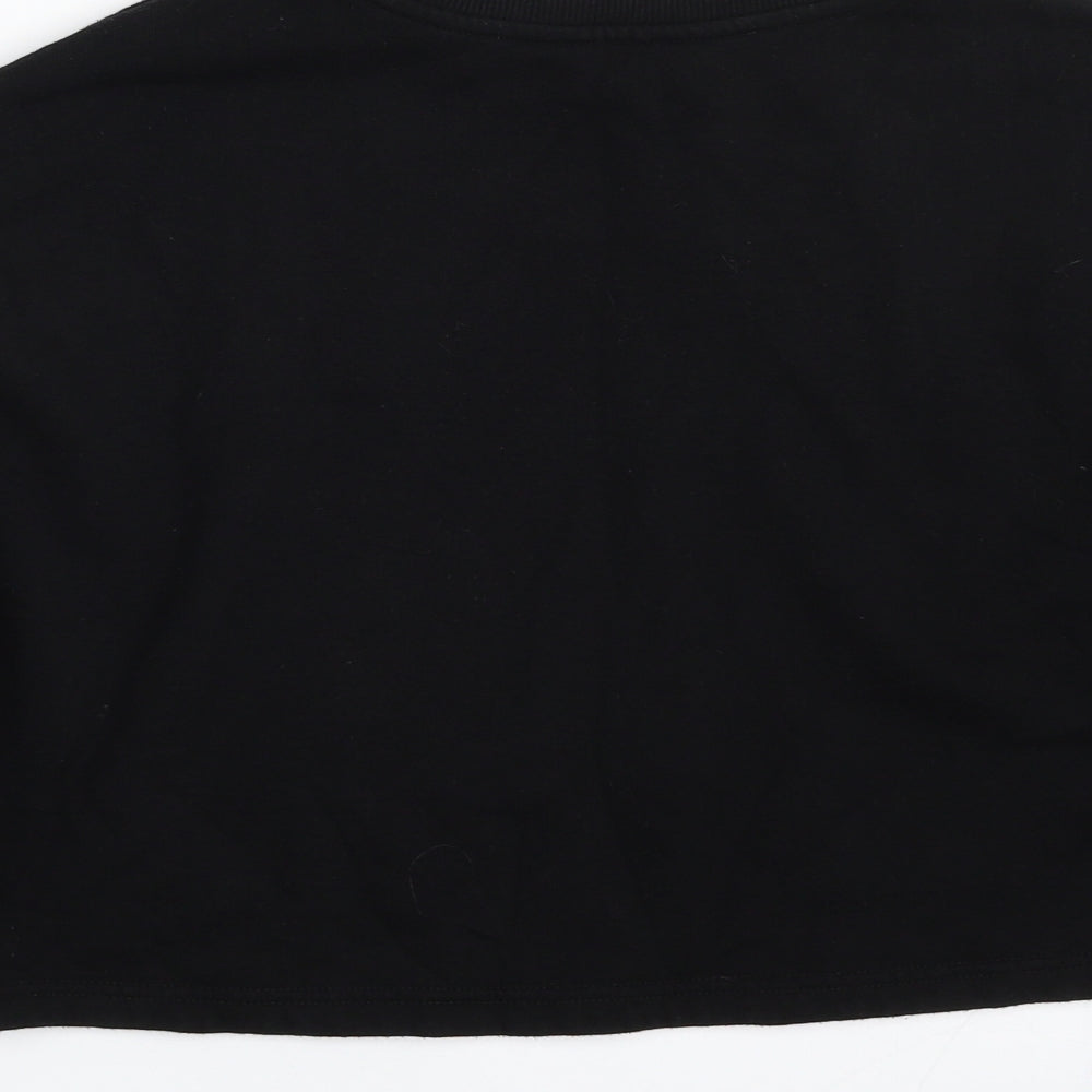 New Look Girls Black  Cotton Pullover Sweatshirt Size 12-13 Years  Pullover - Cropped