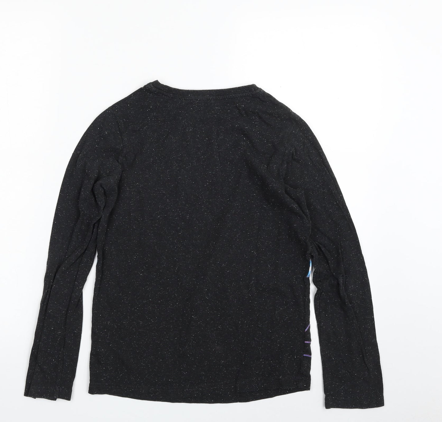TU Girls Black Spotted Cotton Pullover T-Shirt Size 11 Years Crew Neck Pullover - Disc Jockey