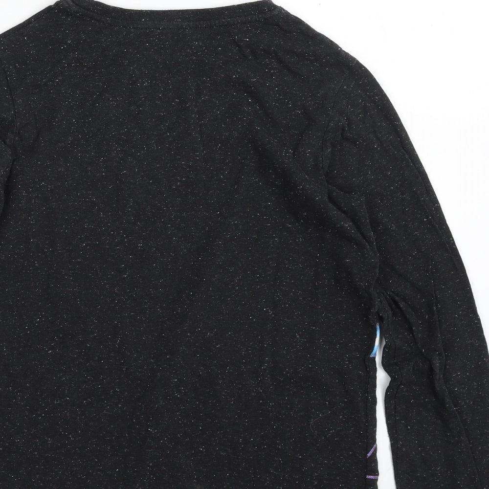 TU Girls Black Spotted Cotton Pullover T-Shirt Size 11 Years Crew Neck Pullover - Disc Jockey