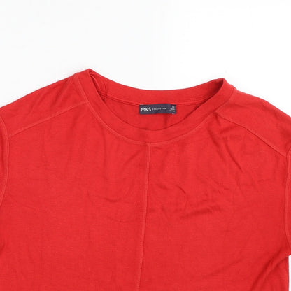 Womens UK Size XS Marks and Spencer Red Pullover Jumper