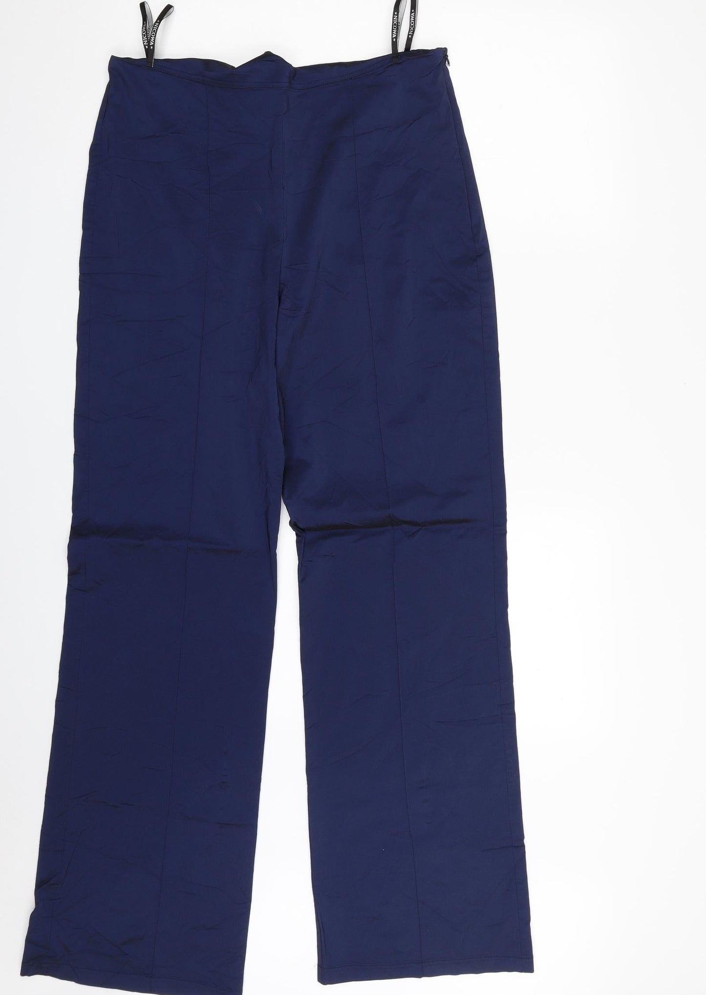 Nicowa Womens Blue  Polyamide Trousers  Size 14 L31 in Regular Zip