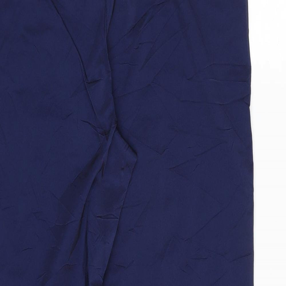 Nicowa Womens Blue  Polyamide Trousers  Size 14 L31 in Regular Zip