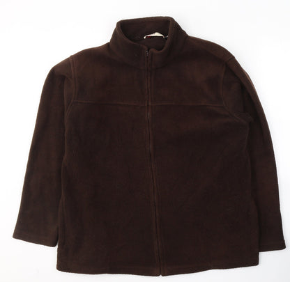 Womens UK Size 14 EWM Brown Full Zip Sweatshirt