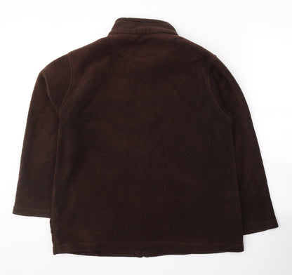 Womens UK Size 14 EWM Brown Full Zip Sweatshirt