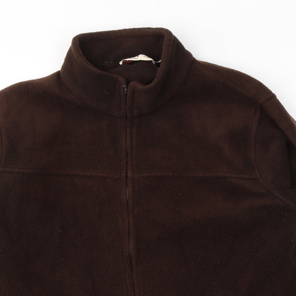Womens UK Size 14 EWM Brown Full Zip Sweatshirt