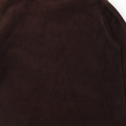 Womens UK Size 14 EWM Brown Full Zip Sweatshirt