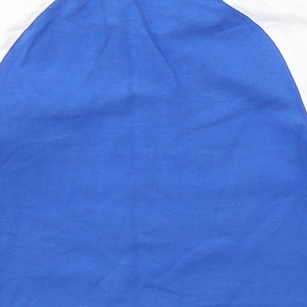 Mothercare Boys Blue Colourblock Cotton Pullover Casual Size 3-6 Months Round Neck Pullover