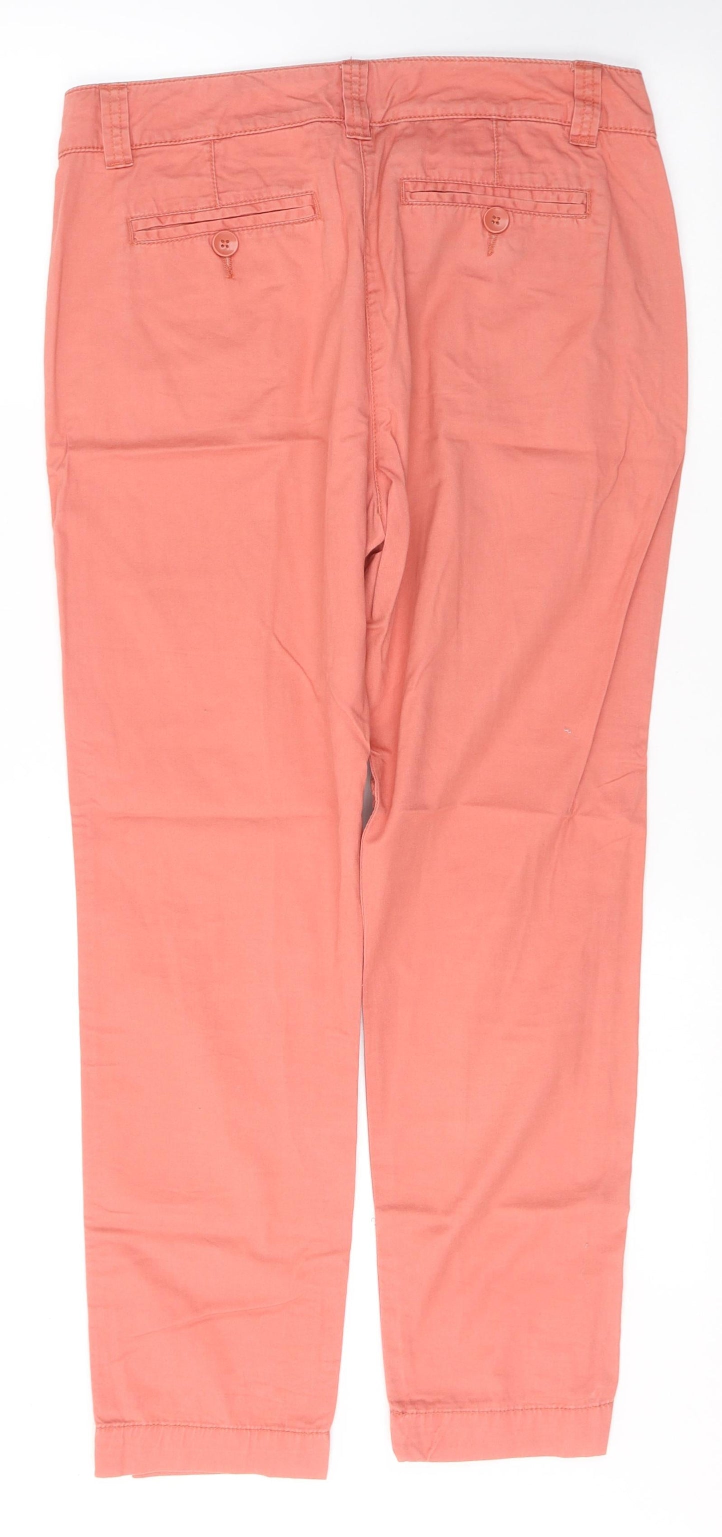 REDOUTE Womens Pink  Cotton Skinny Jeans Size 12 L27.5 in Regular Button