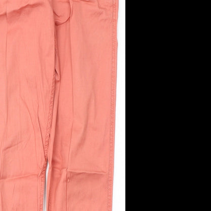 REDOUTE Womens Pink  Cotton Skinny Jeans Size 12 L27.5 in Regular Button