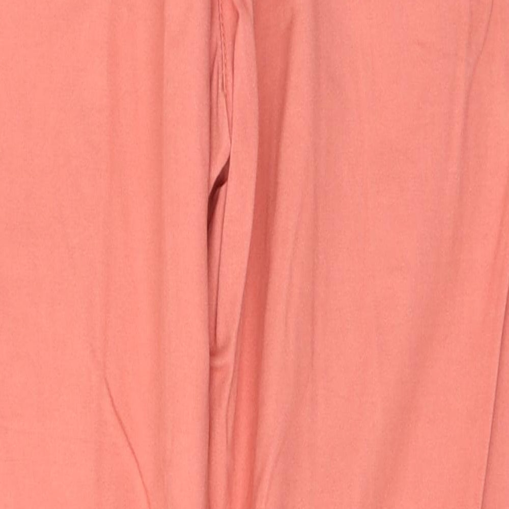 REDOUTE Womens Pink  Cotton Skinny Jeans Size 12 L27.5 in Regular Button
