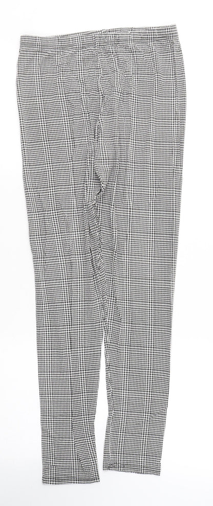 Innocent Womens Black Houndstooth Cotton Capri Leggings Size 12 L28 in