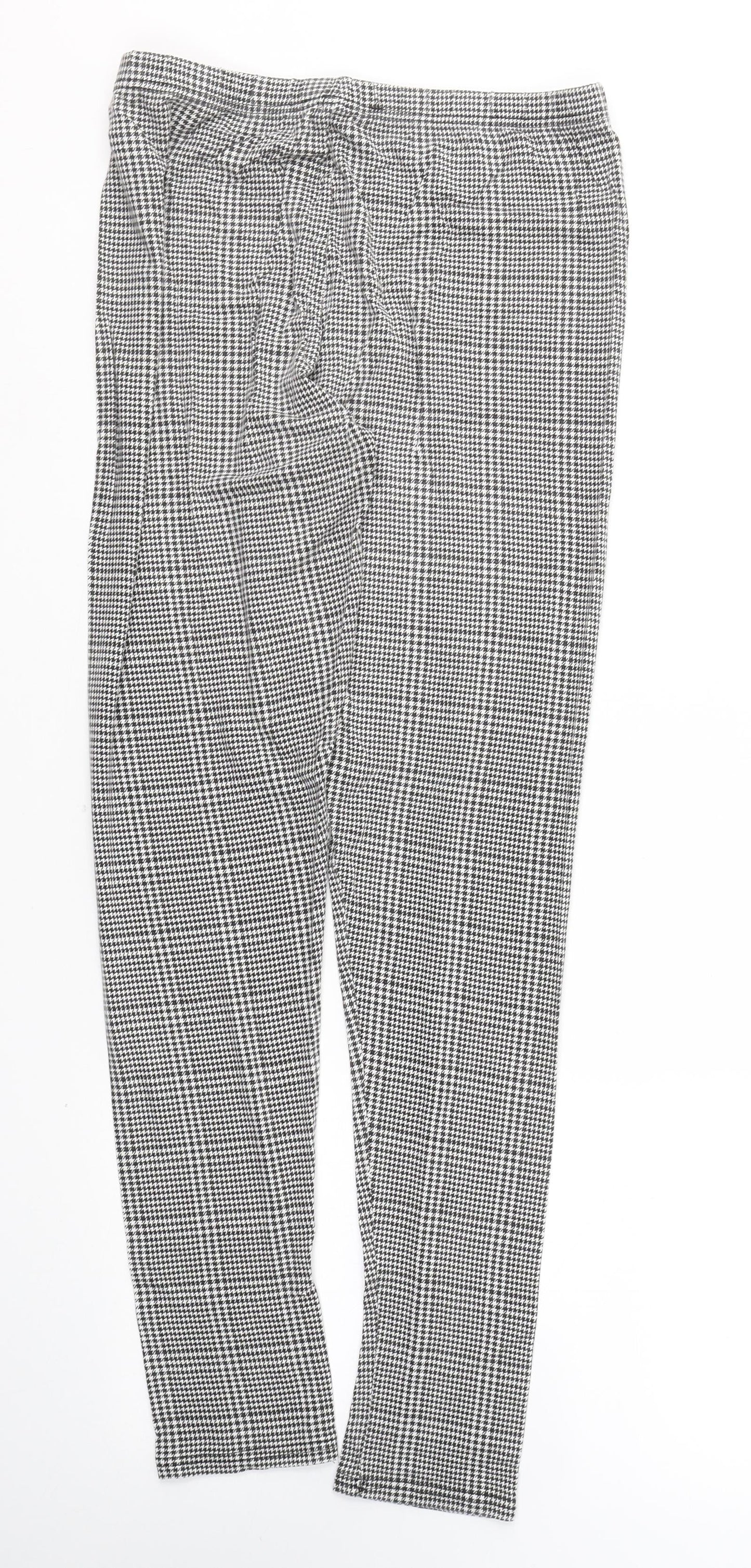 Innocent Womens Black Houndstooth Cotton Capri Leggings Size 12 L28 in
