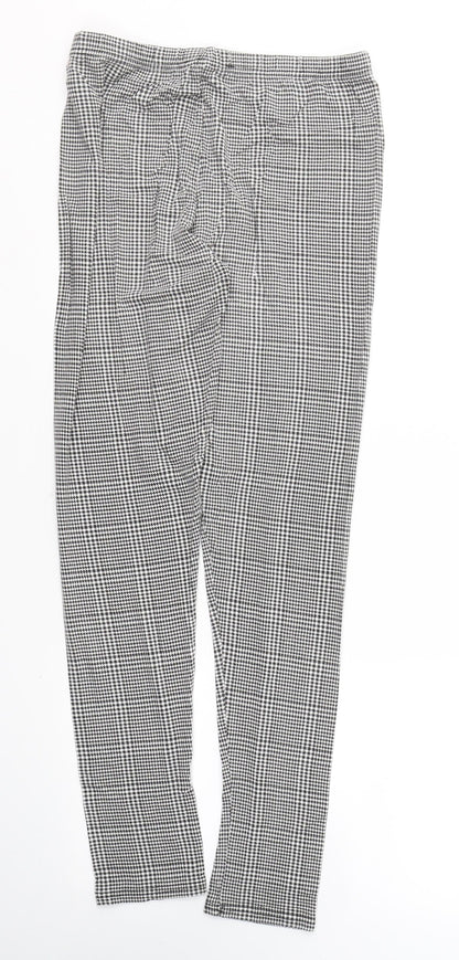 Innocent Womens Black Houndstooth Cotton Capri Leggings Size 12 L28 in