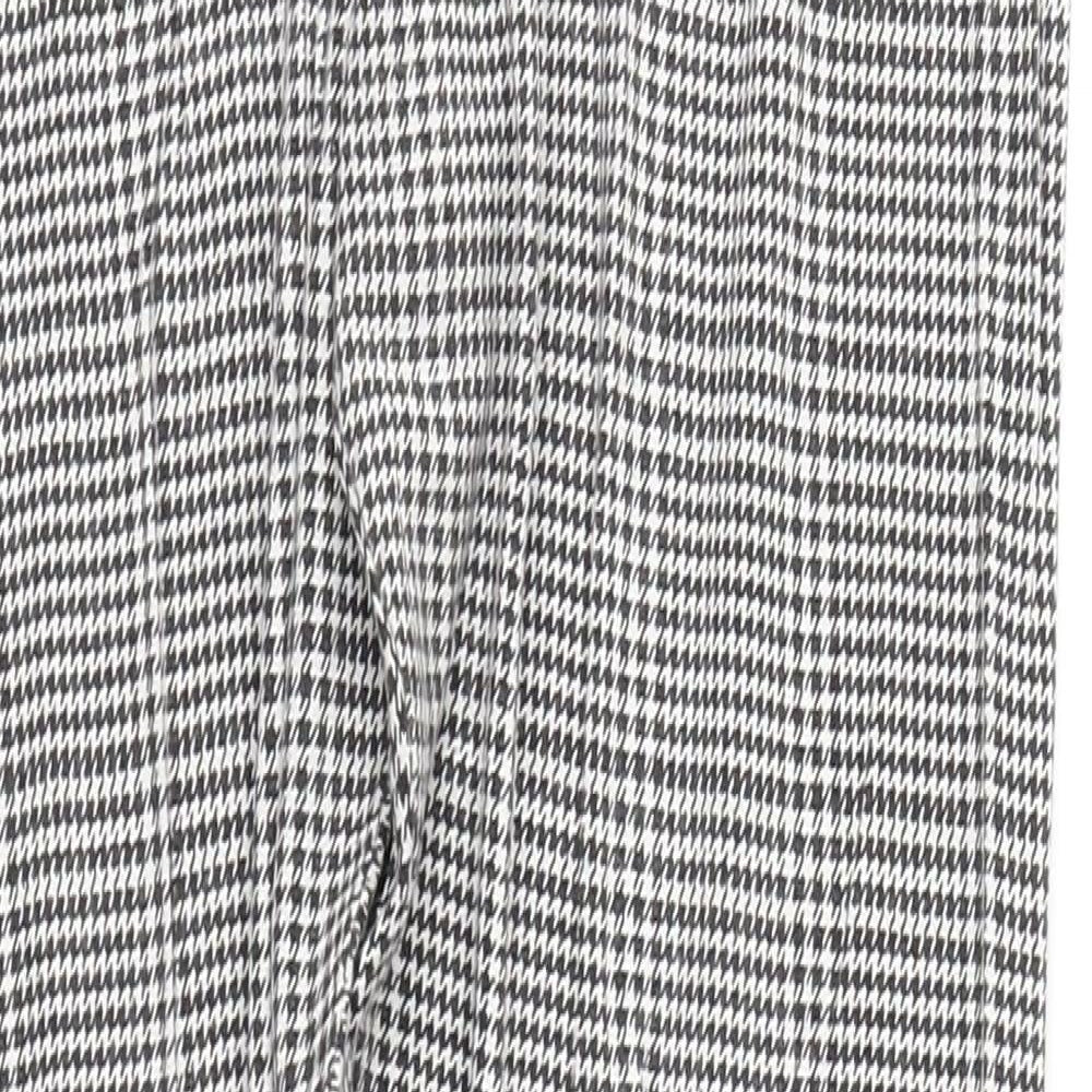 Innocent Womens Black Houndstooth Cotton Capri Leggings Size 12 L28 in