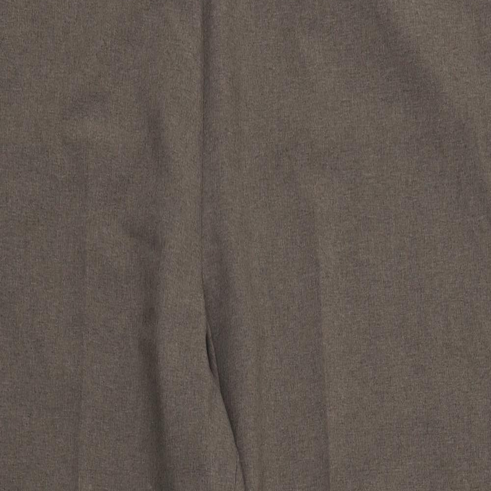 Bonmarché Womens Brown  Polyester Dress Pants Trousers Size 20 L26 in Regular Zip