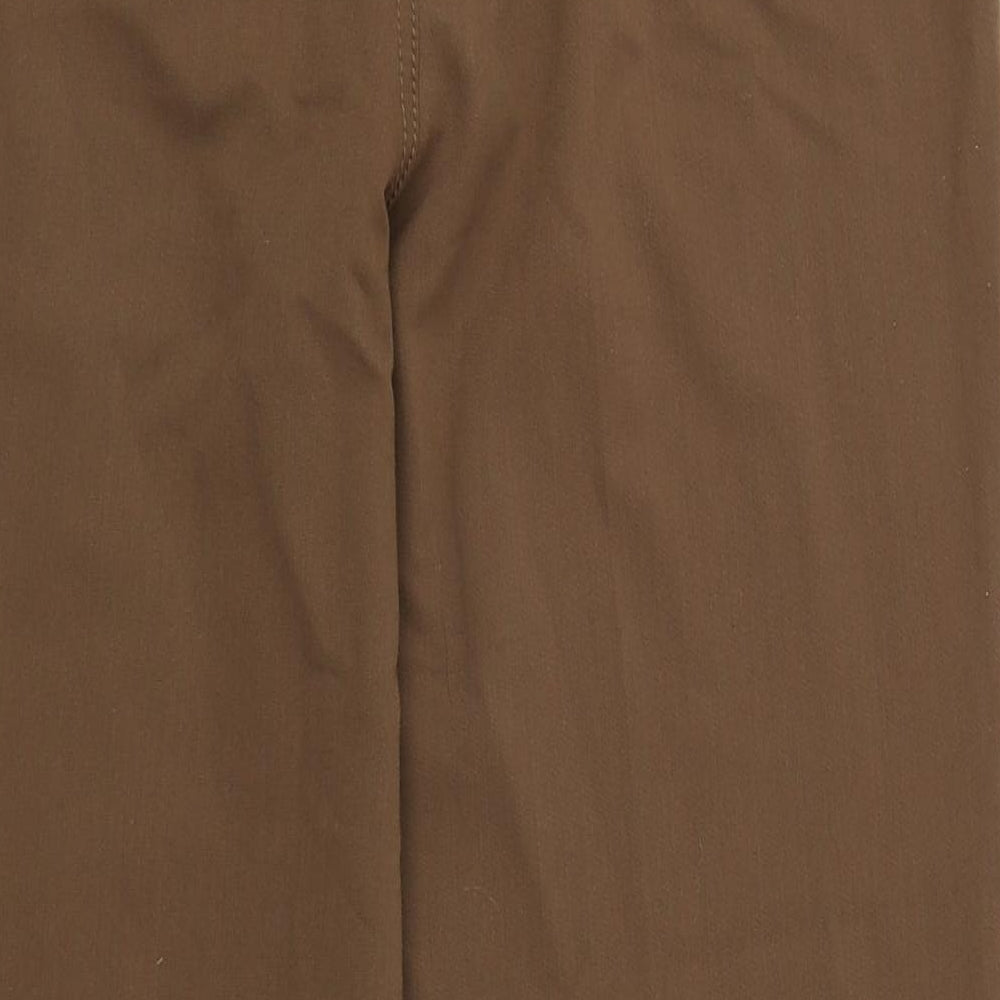 Be Beau Womens Brown  Polyester Trousers  Size 12 L25 in Regular Zip