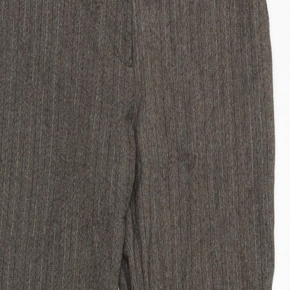 New Look Womens Brown  Polyester Trousers  Size 16 L29 in Regular Zip